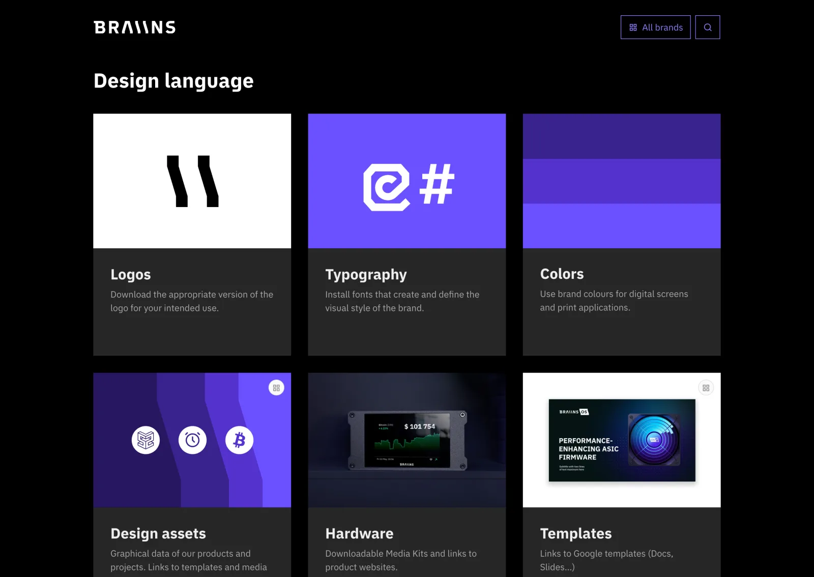Manuál značky Braiins – Design language
